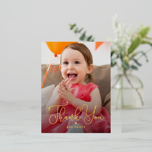 Lettertype FOLIE Bedankt Briefkaart (Staand Voorkant)