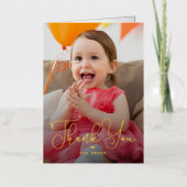 Lettertype FOLIE Foto bedankt Folie Wenskaart (Voorkant)