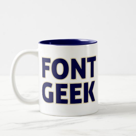 Lettertype Geek - Ik ken je type Tweekleurige Koffiemok (Links)