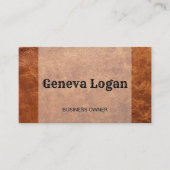  lettertype | Gesitteerd leder | Hoge Mode Visitekaartje (Voorkant)