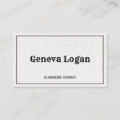  lettertype | Gesitteerd leder | Hoge Mode Visitekaartje (Voorkant)