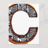 Lettertype Inca, letter C Briefkaart (Voorkant)