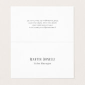 Lettertype Klassiek Eenvoudig Professioneel Linen Visitekaartje (Buitenkant ongevouwen)
