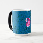 lettertype, kunst, magenta, symbool, cirkel, patro magische mok (Voorkant links)