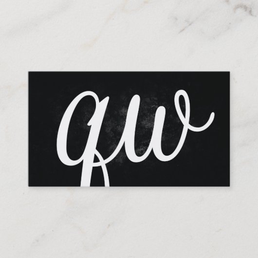 Lettertype met schreef | Monogram | Zwart Visitekaartje (Voorkant)
