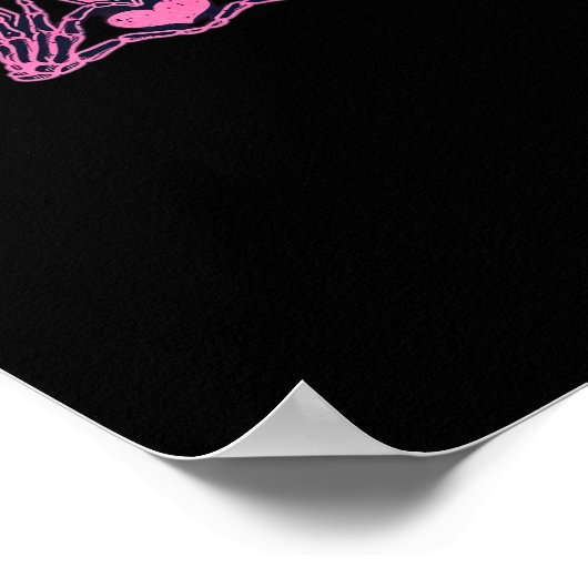 Lettertype met Skeleton Hands Classic Poster (Hoek)