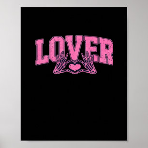 Lettertype met Skeleton Hands Classic Poster