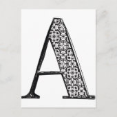 Lettertype mode, letter A Briefkaart (Voorkant)