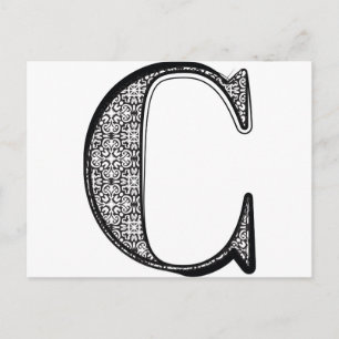 Lettertype mode, letter C Briefkaart