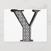 Lettertype mode, letter Y Briefkaart (Voorkant)