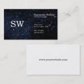 Lettertype Monogram Variatie / Nachtelijke hemel Visitekaartje (Voorkant / Achterkant)