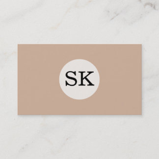 Lettertype Monogram Wit Cirkel Amandel Achtergrond Visitekaartje
