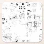 lettertype, muziek, monochroom, cirkel, patroon, m kartonnen onderzetters (Voorkant)