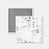 lettertype, muziek, monochroom, cirkel, patroon, m magneet (Voorkant / Achterkant)