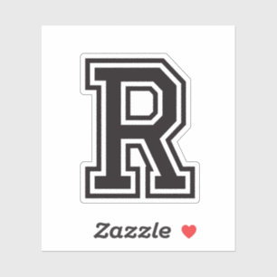 Lettertype R sporty college alfabet Sticker