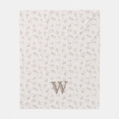 Lettertype Rand Tan Fleece Deken (Voorkant)