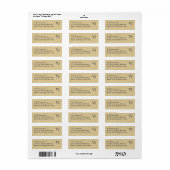 Lettertype Schrijfmachine Monogram Retouradres Lan Etiket (Full Sheet)