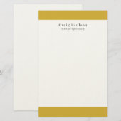 Lettertype Serif Eenvoudig Professioneel Eenvoudig Briefpapier (Voorkant / Achterkant)