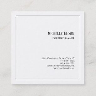 Lettertype Serif Eenvoudig Professioneel Minimalis Vierkante Visitekaartje