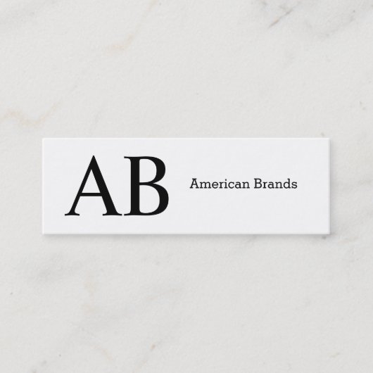 Lettertype Serif Monogram Mini Visitekaartje (Voorkant)