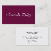 Lettertype Serif Type 2 (Paarse achtergrond) Visitekaartje (Voorkant / Achterkant)