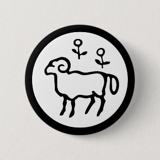 Lettertype Zodiac: ARIES + uw kleuren en ideeën Ronde Button 5,7 Cm