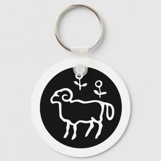 Lettertype Zodiac: ARIES + uw kleuren en ideeën Sleutelhanger (Voorkant)