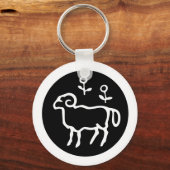 Lettertype Zodiac: ARIES + uw kleuren en ideeën Sleutelhanger (Voorkant)