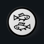 Lettertype Zodiac: PISCES   uw kleuren en ideeën Ronde Button 5,7 Cm<br><div class="desc">Funny and Ideeën van EDDA Froehlich / EDDArt | Het is gemakkelijk aangepast voor uw gelegenheid door uw eigen symbolen, achtergronden, tekstdetails, doopvontstijl, doopvontgrootte & kleur toe te voegen. | Voor andere ideeën kunnen design en producten contact met mij opnemen: contact@eddart.de of kijk hier: www.zazzle.com/eddartshop* en hier: www.zazzle.de/eddartiful* | Voorbeeld...</div>