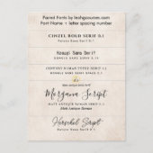 Lettertypecombinaties voor trouwuitnodigingen briefkaart (Voorkant)