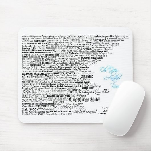 Lettertypen 2 muismat (Met muis)