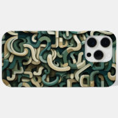 Lettervormen gebroken en gelaagd Case-Mate iPhone case (Achterkant (horizontaal))