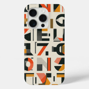 Lettervormen, geheel en gefragmenteerd iPhone 15 pro case