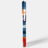 Lettervormen in blauw en sinaasappel Case-Mate iPhone case (Achterkant / Links)