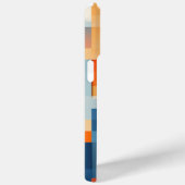 Lettervormen in blauw en sinaasappel Case-Mate iPhone case (Achterkant / Rechts)