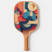 Lettervormen in heldere kleuren pickleball paddle (Voorkant)