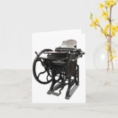 letterzetsel 1888 notecard kaart (Gele Bloem)