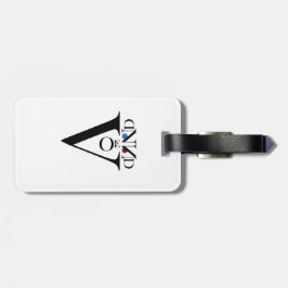 Letterzijde Bagagelabel met lederen riem