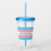 #LetThemPlay Transgender atleten Trans vlag Acryl Drinkbeker (Voorkant)