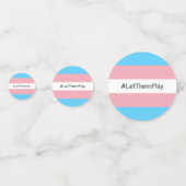 #LetThemPlay Transgender atleten Trans vlag Confetti (Voorkanten)