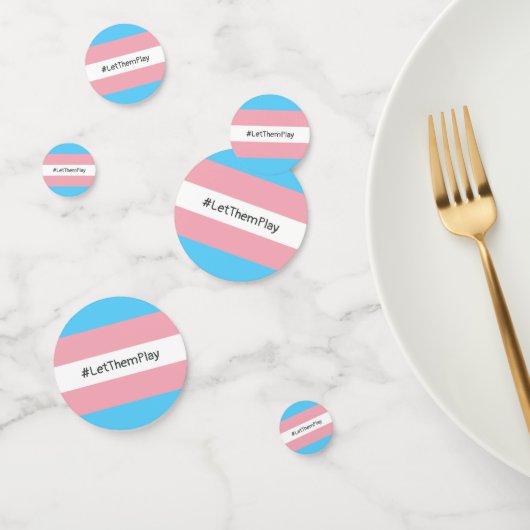 #LetThemPlay Transgender atleten Trans vlag Confetti (Groep)