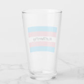 #LetThemPlay Transgender atleten Trans vlag Glas (Achterkant)