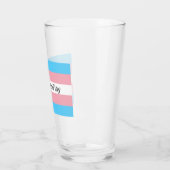 #LetThemPlay Transgender atleten Trans vlag Glas (Links)