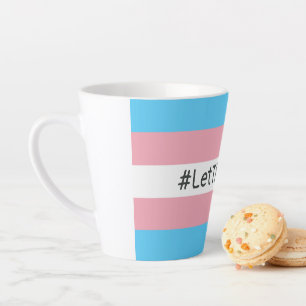 #LetThemPlay Transgender atleten Trans vlag Latte Mok