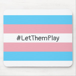 #LetThemPlay Transgender atleten Trans vlag Muismat