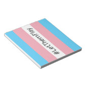#LetThemPlay Transgender atleten Trans vlag Notitieblok (Schuin)
