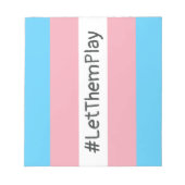 #LetThemPlay Transgender atleten Trans vlag Notitieblok (Voorkant)