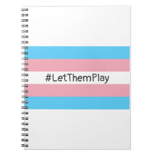 #LetThemPlay Transgender atleten Trans vlag Notitieboek