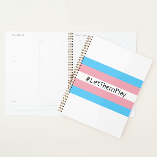 #LetThemPlay Transgender atleten Trans vlag Planner (Display)
