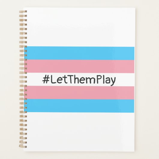 #LetThemPlay Transgender atleten Trans vlag Planner (Voorkant)
